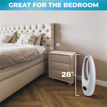 Ventilatore a torre senza pale con telecomando, oscillante, 3 velocità, timer da 9 ore, silenzioso, per casa, ufficio e camera da letto.