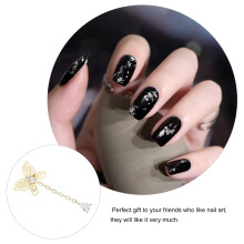 3St Metalen Nagelstuds En Kettingen Voor Stijlvolle Manicure