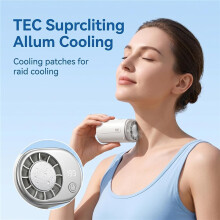 Ventilatore portatile a clip ricaricabile, indossabile per collo e vita, 199 velocità, flusso d'aria turbo, raffreddamento, colore nero