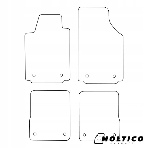 Dywaniki samochodowe welurowe pasujące do Audi A2 1999-2005 1
