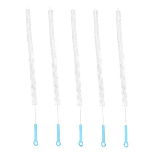 Sewer Brushes for Pipe Cleaning White Plastic 5Pcs Dredging Device