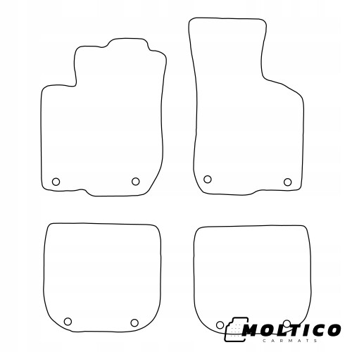 Dywaniki samochodowe welurowe pasujące do Audi A3 1996-2003 1