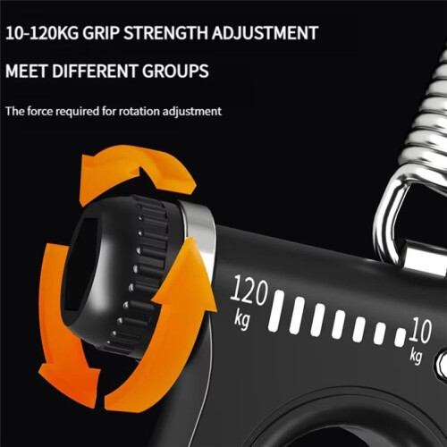 Electronic Counting Grip Professional Exercise Hand Strength Arm Muscle Training Finger Strength Black+Gray