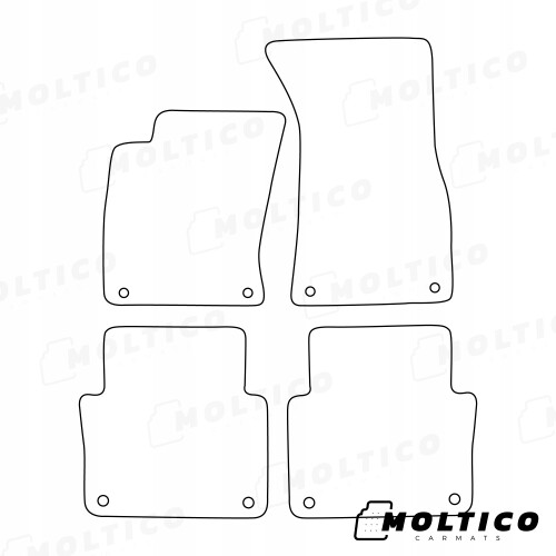 Dywaniki welurowe komplet Audi A8 D3 2002-2010 1