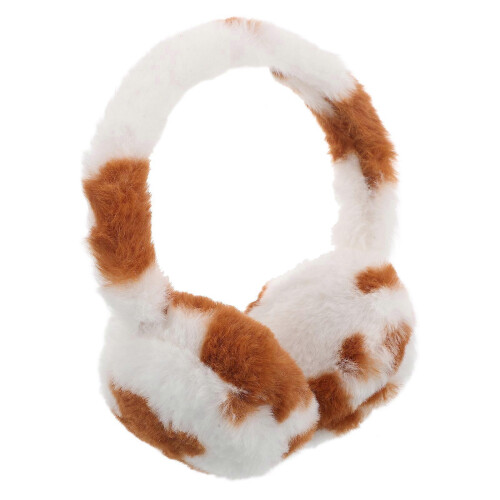 Plush Foldable Ear Muff for Women for Ear Warming Khaki