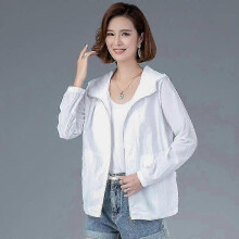 Summer Women Jacket Thin Coat Casual Long Sleeve Hooded Jacket Female Windbreaker Sunscreen Jacket Outwear 2025