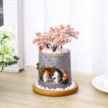 Resin Tree Resin Tree Hole Flower Pot for Garden Decor Tinksky Hedgehog Succulent Planter