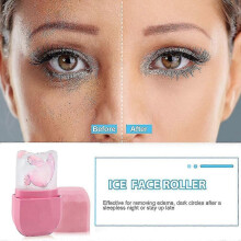 (Pink) Ice Roller For Face And Eye, Gua Sha Face Massage, Facial Beauty Ice Roller, Silicone Ice Mold For Face Beauty Ice Roller