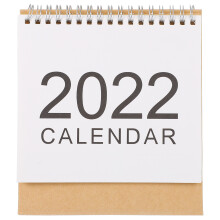 1Eenvoudige Rood Papieren Bureaukalender 2022 Voor Thuisgebruik