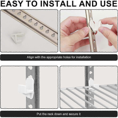 14pcs Plastic Refrigerator Shelf Clips, Freezer Shelf Clip Cooler Shelf Support 25-26 2