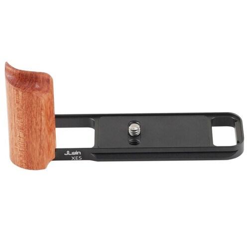 JLwin X-E5 L Plate Hand Grip Wooden X-E5 XE5 L Bracket Handle for  X-E5 Camera Compatible with ARCA Interface 1