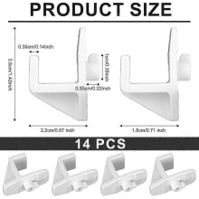 14pcs Plastic Refrigerator Shelf Clips, Freezer Shelf Clip Cooler Shelf Support 25-26
