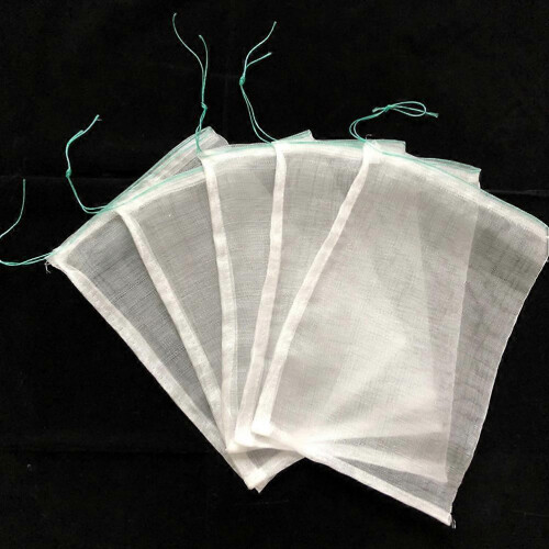 Household Netting Bags Nylon Drawstring Bags for Fruit Storage 100Pcs 1