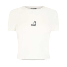 (14 UK, White) Kangol Womens/Ladies Graphic Print Cropped Fitted T-Shirt