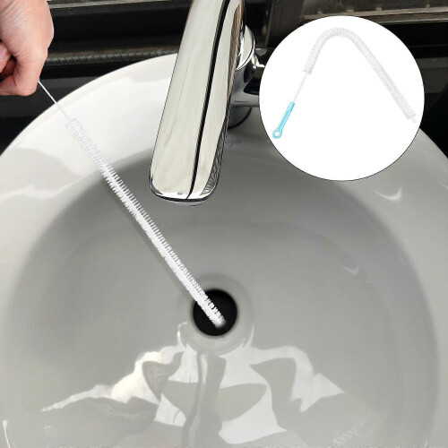 Sewer Brushes for Pipe Cleaning White Plastic 5Pcs Dredging Device 1