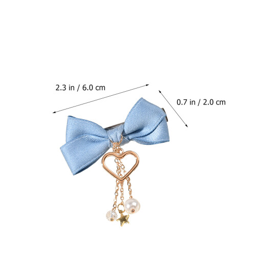 2St Dames Haarclip Satijn Met Decoratieve Strik 1
