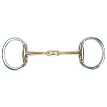 (5.5in, Brass) Shires Brass Lozenge Horse Eggbutt Snaffle Bit