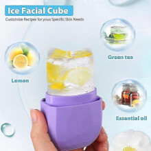 (Purple) Ice Roller For Face And Eye, Gua Sha Face Massage, Facial Beauty Ice Roller, Silicone Ice Mold For Face Beauty Ice Roller