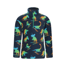 (2-3 Years, Dark Blue) Mountain Warehouse Childrens/Kids Pursuit Dinosaur Skeleton Half Zip Fleece Top