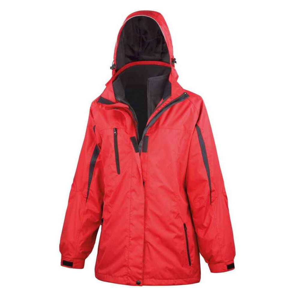 Result (20 Uk, Red/Black) Womens/Ladies Journey 3 In 1 Soft Shell Jacket