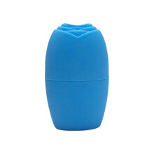 (Blue) Face And Eye Ice Roller, Silicone Facial Ice Roller Massager Scraping Ice Cubes To Remove Fine Lines And Shrink Pore Skin