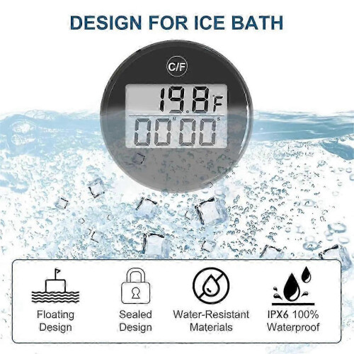 Ice Bath LCD Thermometer, Waterproof Design for Cold Plunge 2