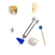 Aluminum Alloy OM136.1 Hz Tuning Forks with Hammers Set for Nervous System Testing Sound Healing Therapy