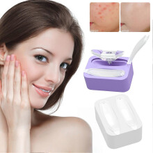 (Purple) Ice Roller for Face And Eye Silicone Ice Cube Mold Reusable Ice Face Roller for Skin Care Facial