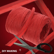 1Rol Multifunctioneel Rood Papieren Touw Voor DIY En