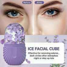 (Green) Ice Face Roller Ice Cube Beauty Massage Silicone Ice Mold For Eye Puffiness Ice Facial Roller Shrink Pores