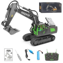 (F) Remote Control Excavator/Dump Truck/Bulldozer, Functional Engineering Construction Vehicle Toy with Lights & Sound, Christmas Birthday for Kids
