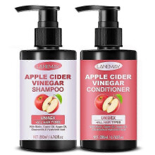 Apple Cider Vinegar Shampoo & Conditioner Set Sulfate-Free Anti-Dandruff Formula | with Biotin, Castor Oil & Argan Oil | Hydrates Dry Hair