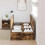 VidaXL vidaXL Storage Bed Frame Smoked Oak 90 x 190 cm Engineered Wood 2