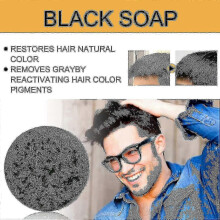 New model Jaysuing Black Soap for Hair, Black Soap Bar, Gray Coverage Bar Shampoo, Black Hair Soap Bar for Men 2 PCS -8384114938476