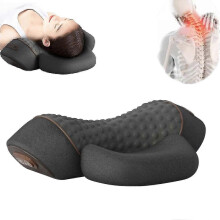 (Gray, Dual) Callixe Thera Pillow, Callixe Neck Pillow, Cervical Massage Traction Bed Back -CH-NEW