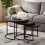 VidaXL vidaXL Nesting Coffee Tables 3 pcs Black Solid Mango Wood and Steel 1