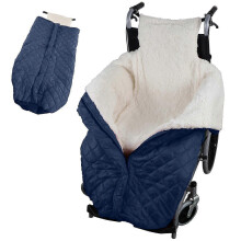 2025 Wheelchair Warm Blanket, with Zipper, Outdoor Lower Adult, Body for Elderly, Blue