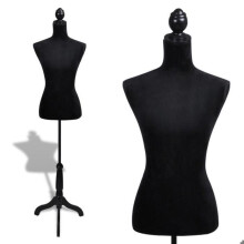 Buste de couture - HELLOSHOP26 - 2002008 - Hauteur réglable 133-168 cm - Taille 34-36 - Noir
