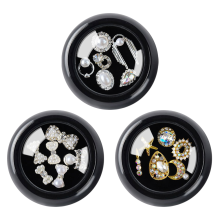 Ornements pour ongles charmants, strass 3D en alliage, matériau sûr et durable, pour une manucure professionnelle (très petits)