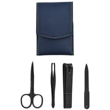 Kit de manicure profissional com ferramentas de aço inoxidável de alta qualidade e design antiderrapante, ideal para viagens, festas de Halloween e