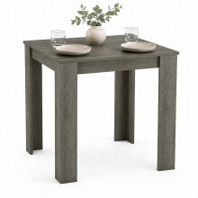 (80cm, Greige Oak) Melamine Dining Table Chunky Legs