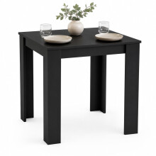 (80cm, Black) Melamine Dining Table Chunky Legs