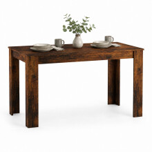 (120cm, Rustic Oak) Melamine Dining Table Chunky Legs