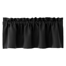 Cantonnière festonnée pour cuisine et salle de bain, rideau passe-tringle pour petites fenêtres (5718 po, 1 rideau)