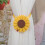 Sunflower Curtain Tieback Holder, No Drill Curtain Accessories, 1PC 1