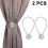 2026 Polyester Magnetic Curtain Tiebacks Set, Decorative Smooth Anti-Rust Holdbacks for Living Room Kitchen 1