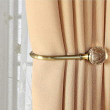 Pxcl Metal Curtain Tiebacks with U Wall Hooks - 4 Pack (Bronze)