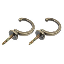 2pcs Zinc Alloy Curtain Holdbacks, Wall Hook for Coats, Hats, Towels, Single Drapery Hanger Holder for Home, Office, Bedroom