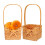 Woven Mini Flower Storage Basket 2Pcs Handcrafted Bamboo 1