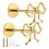 2 Pack Gold Metal Bow Curtain Holdbacks, Wall Mounted Modern Curtain Holders 1